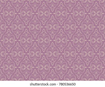 Seamless abstract pattern vector. Light purple on purple background. Design print for textile, wallpaper, background.
