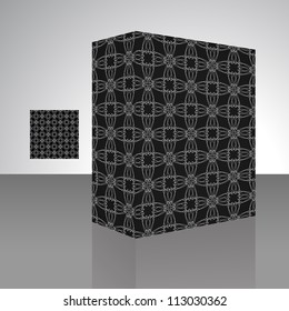 Seamless abstract pattern. Vector packaging box.