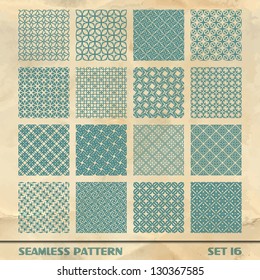Seamless abstract pattern. Vector set.