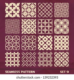 Seamless abstract pattern. Vector set.