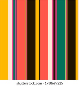 Seamless abstract pattern with vertical colorful stripes. Vector illustration