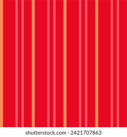 Seamless abstract pattern with vertical colorful stripes on a red background. Vector illustration