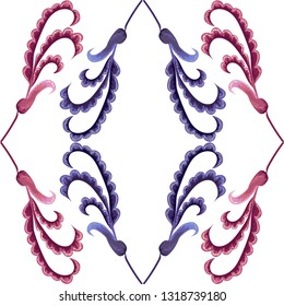 Seamless abstract pattern with vintage leaves.