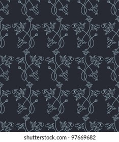 Seamless abstract pattern with vintage rod element