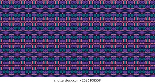 Seamless Abstract Pattern with Warm Pink and Purple Tones