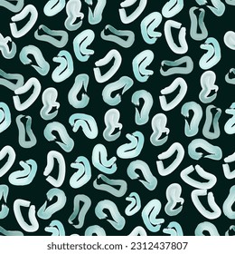 Patrón abstracto de las formas acuarelas en un fondo turquesa oscuro. Ideal para embalajes, textiles, fondos, cubiertas. Ilustración vectorial.