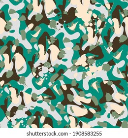 Seamless abstract pattern with wave vector shapes 