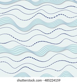 Seamless abstract pattern, waves background. Vector illustration (eps10)