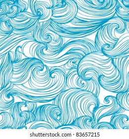 Seamless abstract pattern, waves background, wallpaper