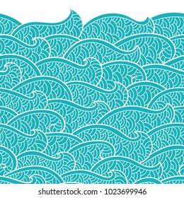Seamless abstract pattern. Waves and scales. Vector illustration.