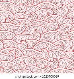 Seamless abstract pattern. Waves and scales. Vector illustration.