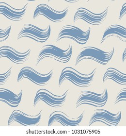 The seamless abstract pattern with waves for your designs. Hand drawn repeat background. Can be used for paper, branding, packaging, fabric, decor, posters, cards, etc.