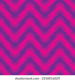 Seamless abstract pattern with wavy lines and layered gradients in vibrant pink and purple hues, creating a dynamic and modern visual effect