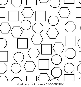 Seamless abstract pattern White background, vector.