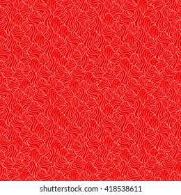 Seamless abstract pattern in white and bright scarlet colors. Vector illustration.