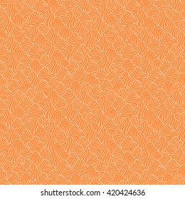 Seamless abstract pattern in white and bright orange colors. Vector illustration.