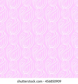 Seamless abstract pattern in white and light pink colors. Vector illustration.