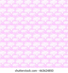 Seamless abstract pattern in white and light pink colors. Vector illustration.