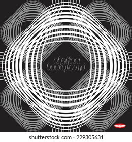 seamless abstract pattern white line grey wave gray band on black background vector