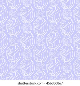 Seamless abstract pattern in white and pale lilac colors. Vector illustration.