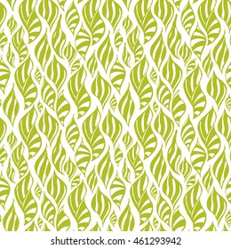 Seamless abstract pattern in white and yellow-green colors. Vector illustration.
