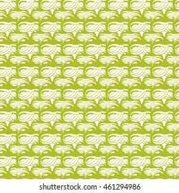 Seamless abstract pattern in white and yellow-green colors. Vector illustration.