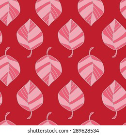 Seamless abstract pattern with wild leaves. vector background