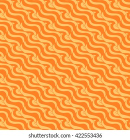 Seamless abstract pattern in yellow and orange colors. Vector illustration.