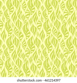 Seamless abstract pattern in yellow-green and olive colors. Vector illustration.