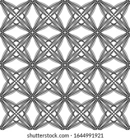 Seamless abstract pattern.Black lace on white background.Black and white graphics. Imitation lace. For design and decoration of fabric, paper, Wallpaper and packaging.Grid pattern.