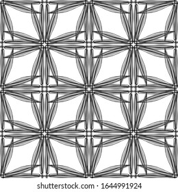 Seamless abstract pattern.Black lace on white background.Black and white graphics. Imitation lace. For design and decoration of fabric, paper, Wallpaper and packaging.Grid pattern.