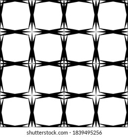 Seamless abstract pattern.Black lace on white background.Black and white graphics. Imitation lace. For design and decoration of fabric, paper, Wallpaper and packaging.Grid pattern.