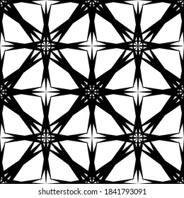 Seamless abstract pattern.Black lace on white background.Black and white graphics. Imitation lace. For design and decoration of fabric, paper, Wallpaper and packaging.Grid pattern.