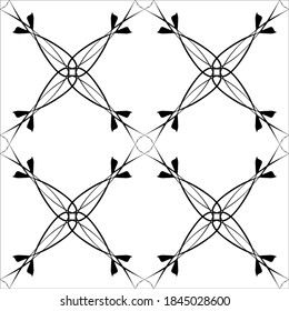 Seamless abstract pattern.Black lace on white background.Black and white graphics. Imitation lace. For design and decoration of fabric, paper, Wallpaper and packaging.Grid pattern.