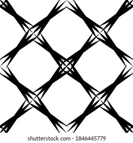 Seamless abstract pattern.Black lace on white background.Black and white graphics. Imitation lace. For design and decoration of fabric, paper, Wallpaper and packaging.Grid pattern.