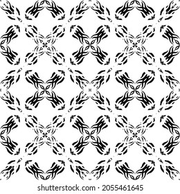 Patrón abstracto impecable.Encaje negro sobre fondo blanco.Gráficos en blanco y negro. Imitación de encaje. Para el diseño y la decoración de tela, papel, papel tapiz y empaque.Patrón de cuadrícula.