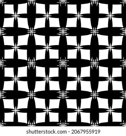 Seamless abstract pattern.Black lace on white background.Black and white graphics. Imitation lace. For design and decoration of fabric, paper, Wallpaper and packaging.Grid pattern.
