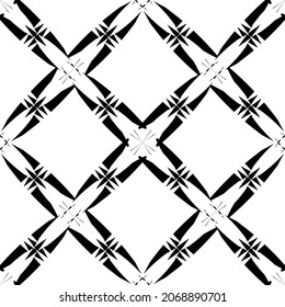 Seamless abstract pattern.Black lace on white background.Black and white graphics. Imitation lace. For design and decoration of fabric, paper, Wallpaper and packaging.Grid pattern.