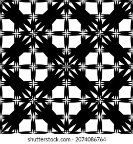 Seamless abstract pattern.Black lace on white background.Black and white graphics. Imitation lace. For design and decoration of fabric, paper, Wallpaper and packaging.Grid pattern.