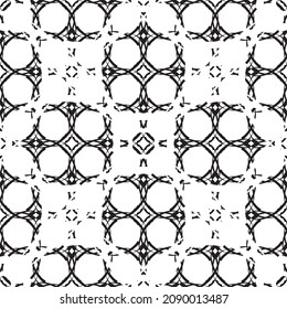 Nahtloses abstraktes Muster.Schwarze Spitze auf weißem Hintergrund.Schwarze und weiße Grafiken. Nachahmung. Für Design und Dekoration von Stoff, Papier, Tapete und Verpackung.Grid Muster.