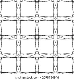 Seamless abstract pattern.Black lace on white background.Black and white graphics. Imitation lace. For design and decoration of fabric, paper, Wallpaper and packaging.Grid pattern.