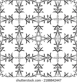 Seamless abstract pattern.Black lace on white background.Black and white graphics. Imitation lace. For design and decoration of fabric, paper, Wallpaper and packaging.Grid pattern.
