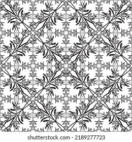 Seamless abstract pattern.Black lace on white background.Black and white graphics. Imitation lace. For design and decoration of fabric, paper, Wallpaper and packaging.Grid pattern.