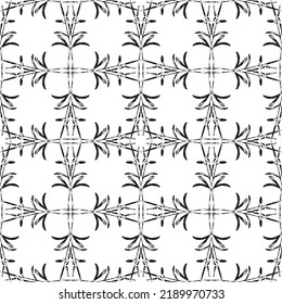 Patrón abstracto impecable.Encaje negro sobre fondo blanco.Gráficos en blanco y negro. Imitación de encaje. Para el diseño y la decoración de tela, papel, papel tapiz y empaque.Patrón de cuadrícula.