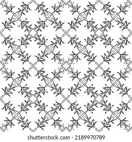 Seamless abstract pattern.Black lace on white background.Black and white graphics. Imitation lace. For design and decoration of fabric, paper, Wallpaper and packaging.Grid pattern.