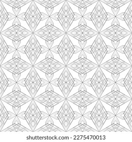 Seamless abstract pattern.Black lace on white background.Black and white graphics. Imitation lace. For design and decoration of fabric, paper, Wallpaper and packaging.Grid pattern.
