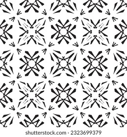 Nahtloses abstraktes Muster.Schwarze Spitze auf weißem Hintergrund.Schwarze und weiße Grafiken. Nachahmung. Für Design und Dekoration von Stoff, Papier, Tapete und Verpackung.Grid Muster.