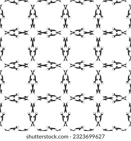 Seamless abstract pattern.Black lace on white background.Black and white graphics. Imitation lace. For design and decoration of fabric, paper, Wallpaper and packaging.Grid pattern.