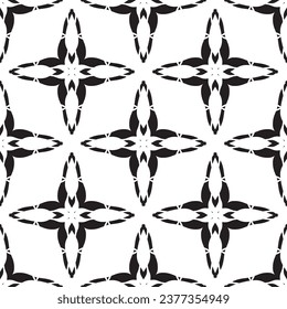 Seamless abstract pattern.Black lace on white background.Black and white graphics. Imitation lace. For design and decoration of fabric, paper, Wallpaper and packaging.Grid pattern.