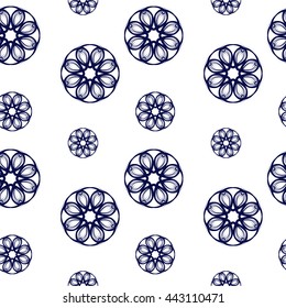 seamless abstract patterns. Textile. Curls. flowers